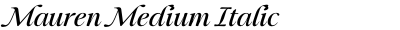Mauren Medium Italic